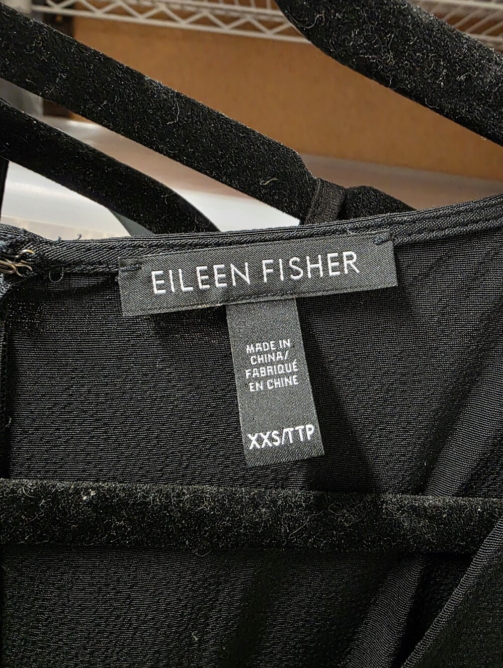 Eileen Fisher Black Tencel Lyocell Wide Leg Sleeveless Jumpsuit Pockets Size XXS - Picture 4 of 5